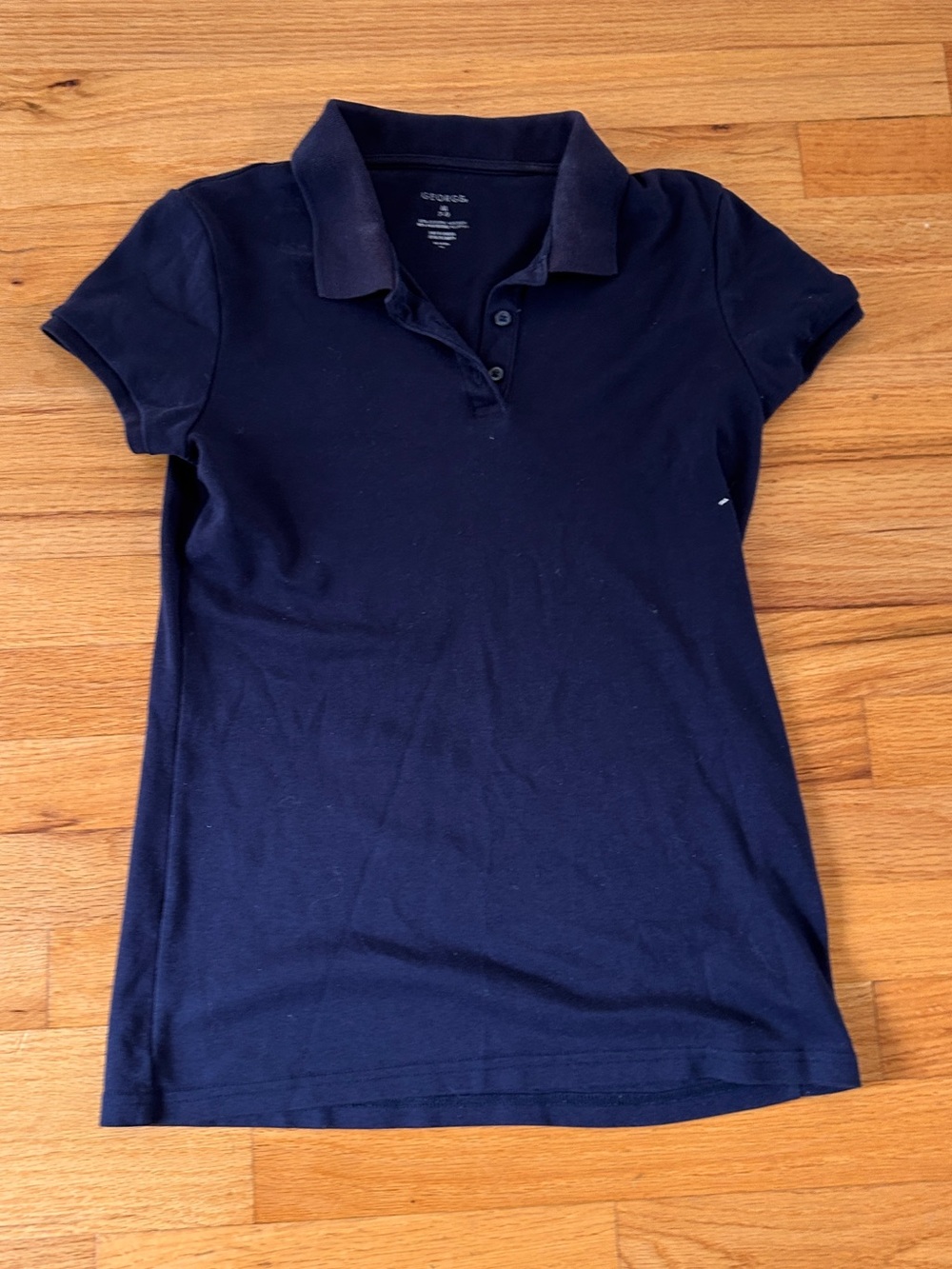 George Girls Navy Short-Sleeve Polo